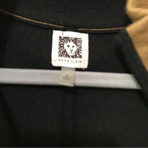 Anne Klein Color Block Zip Front Cape Size Large - Picture 3 of 11